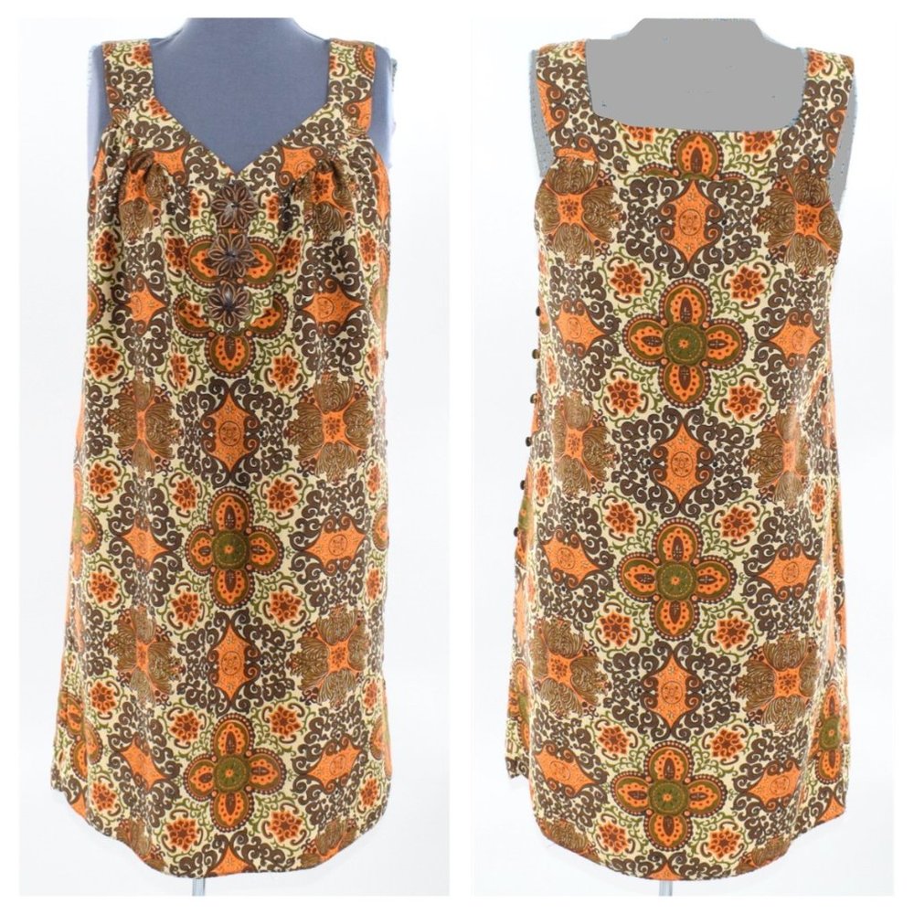 Milly Italian Silk Print Shift Dress 8